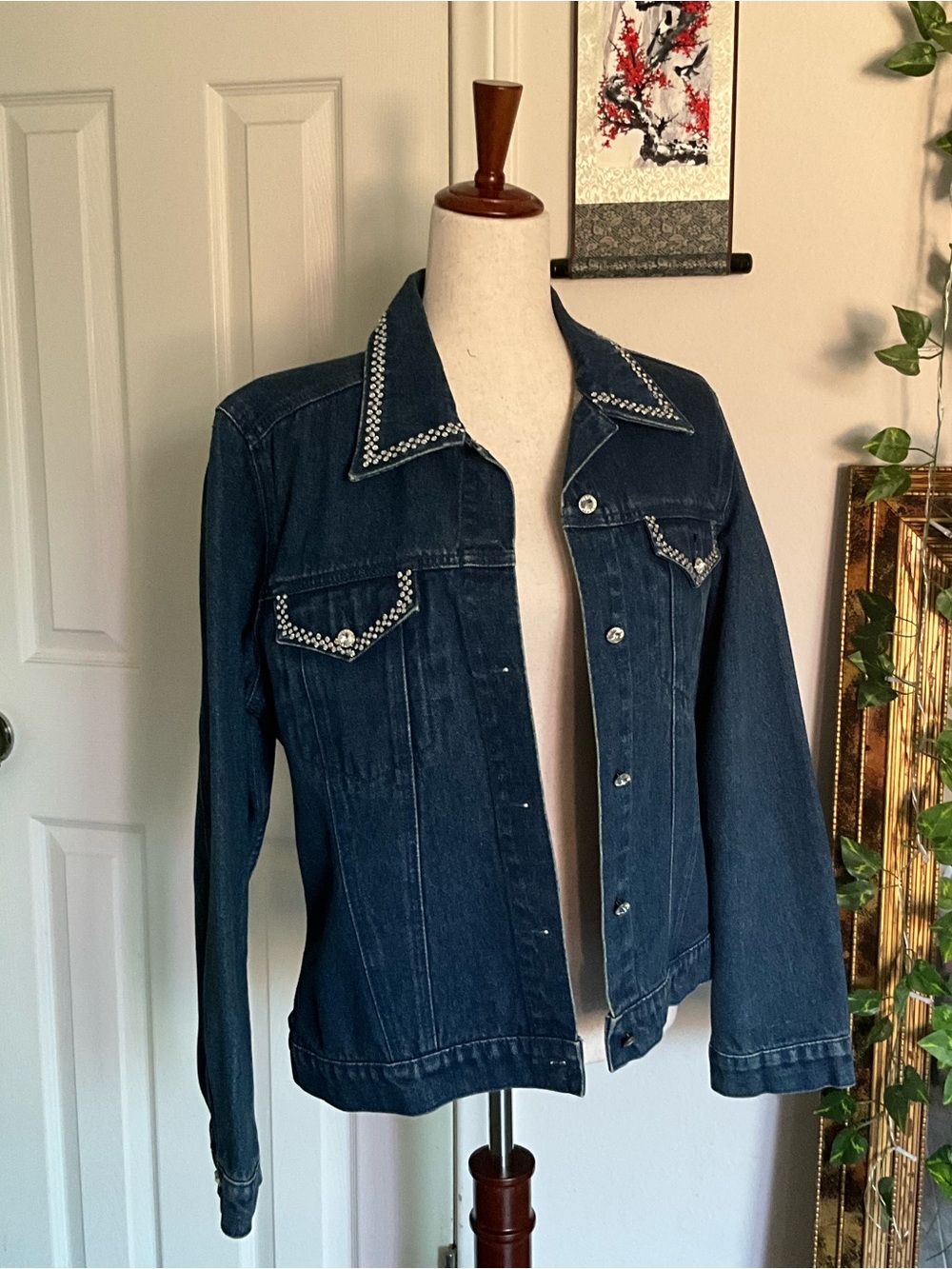 Christine Alexander Medium Blue Denim Shirt Jacket